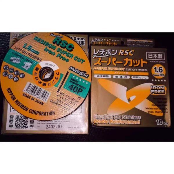 Nippon resibon RSC super cut 4" batu gerinda potong 100 x 1.6 x 16 mm. - Image 3