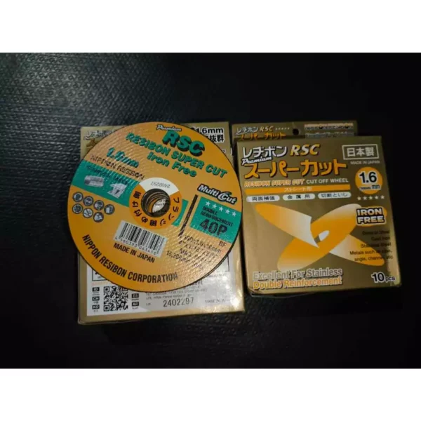 Nippon resibon RSC super cut 4" batu gerinda potong 100 x 1.6 x 16 mm.